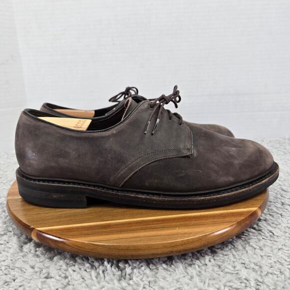 Allen Edmonds Mens 10.5 3E Wide Surrey Brown Nubuck Weatherproof Derby Oxford main image 8